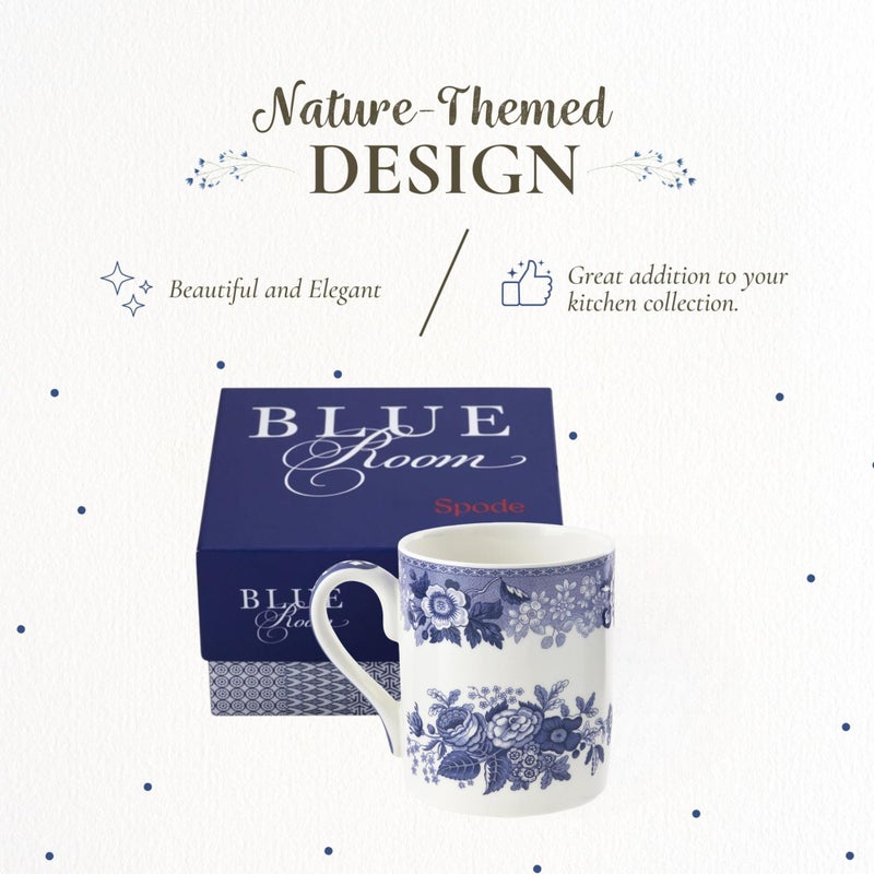 Spode Blue Room 16oz Porcelain Mug, Blue Rose - Intricate Historic Illustration, Dishwasher & Microwave Safe Drinkware with Scenic Pattern for Coffee, Latte, Tea, Hot Cocoa - Image 3